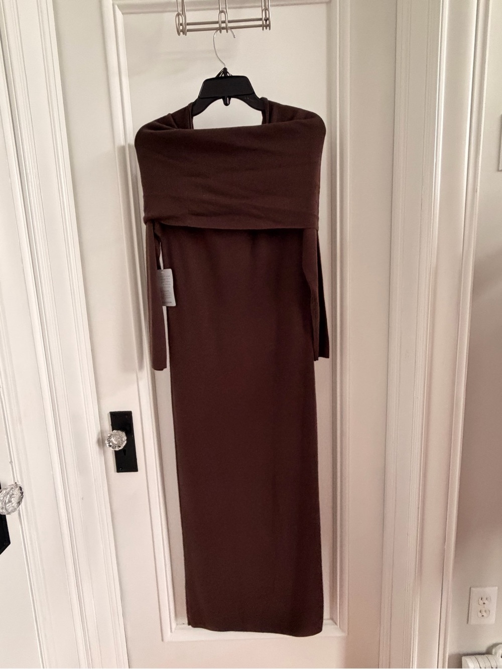 Nordstrom Chocolate Brown Off-Shoulder Maxi Dress